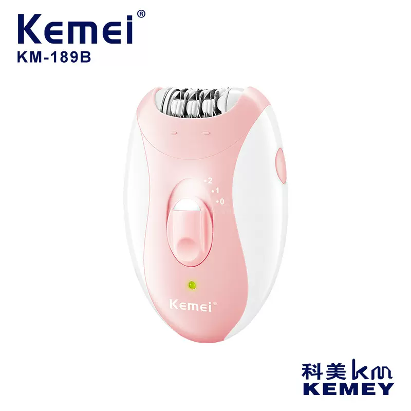 Kemei科美KM-189B女士拔毛器比基尼剃毛器防水便携USB充电脱毛器