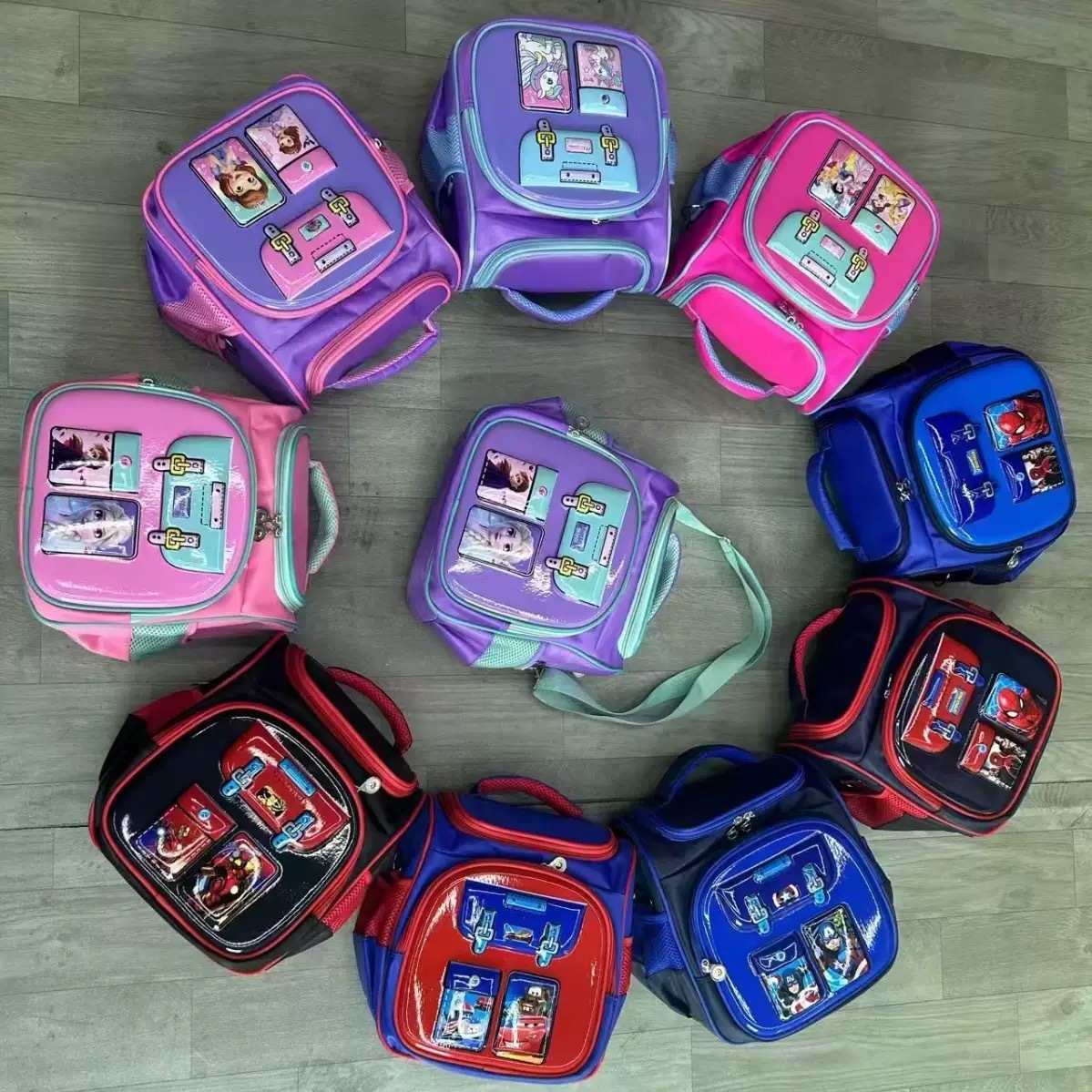 Cross-Border Lunch Bag, Lunch Bag, Shoulder Bag, Cartoon Princess Spider-Man Hand-Held Lunch Bag, 3D Hard Shell Bag
