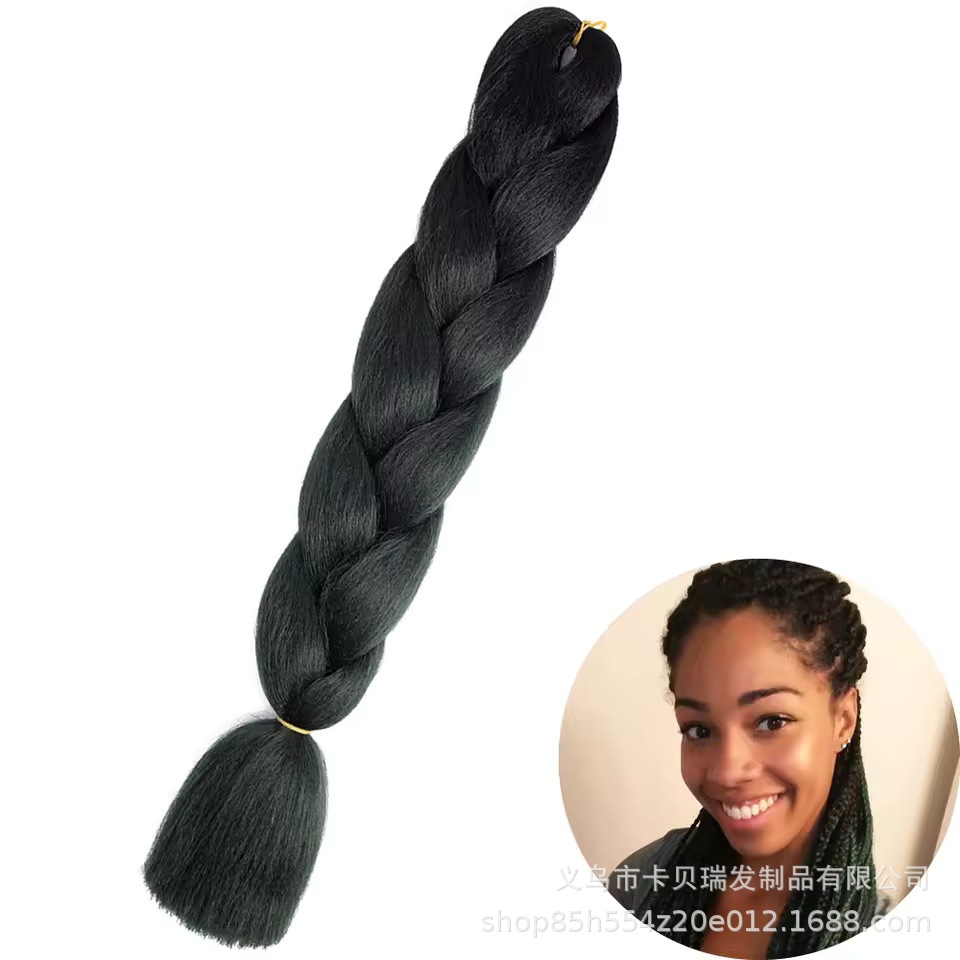 Xuchang pelucas al por mayor seda de alta temperatura teñido africano gran trenza jumbobraid fibra química colorida trenza sucia venta caliente