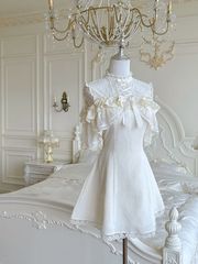 「未闻花名」日系清楚系气质感蕾服裙连衣裙子夏季新款显瘦短裙女