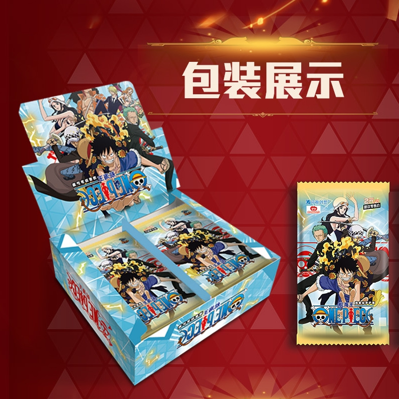 琦趣创想航海王英文版正版动漫收藏卡路飞索隆周边卡牌海贼王原箱