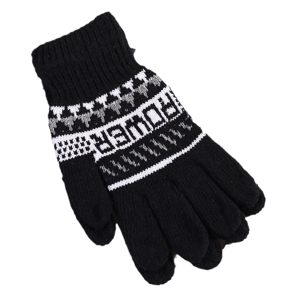 Otoño e invierno de los hombres de punto guantes calientes de invierno al aire libre de equitación de esquí forrado de lana a prueba de frío guantes de montar fabricante