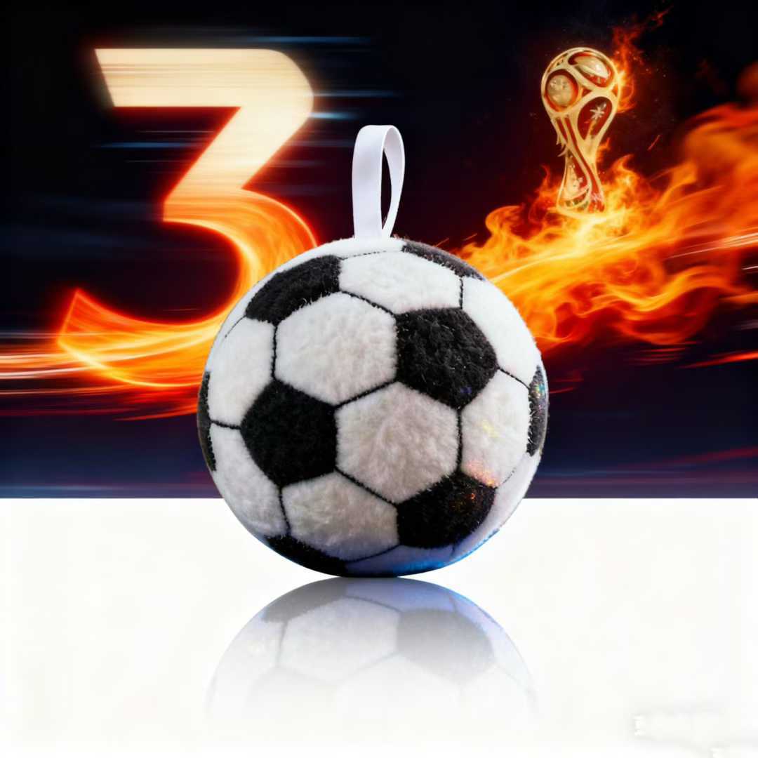 外贸跨境足球蓝牙音箱毛绒玩具音箱带插卡防水球迷礼品世界杯挂件