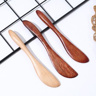 Wooden Western knife Japanese butter knife hand-polished nanmu breakfast jam knife mask wooden knife tableware wholesale
