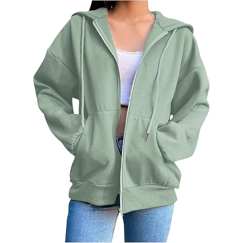 国境を越えた貿易アマゾンヨーロッパとアメリカの新しい女性のベルベットの厚みのあるフード付き無地多用途ファッションカジュアルルーズスウェットシャツ|undefined