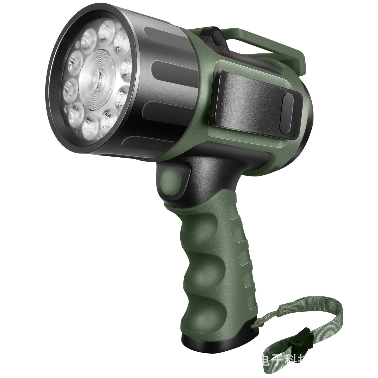 Amazon Q411 Gun-Style Flashlight for Export, High-Intensity Handheld Searchlight with Adjustable High and Low Beam, Focusing and Spreading Light