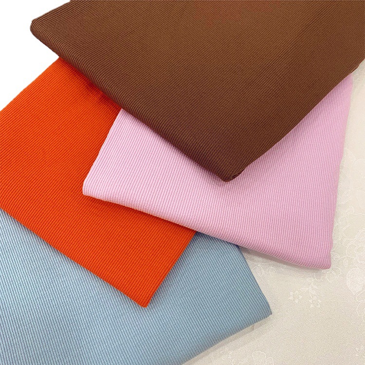 260克法国细罗纹少女人棉打底衫吊带运动背心T恤新款针织面料