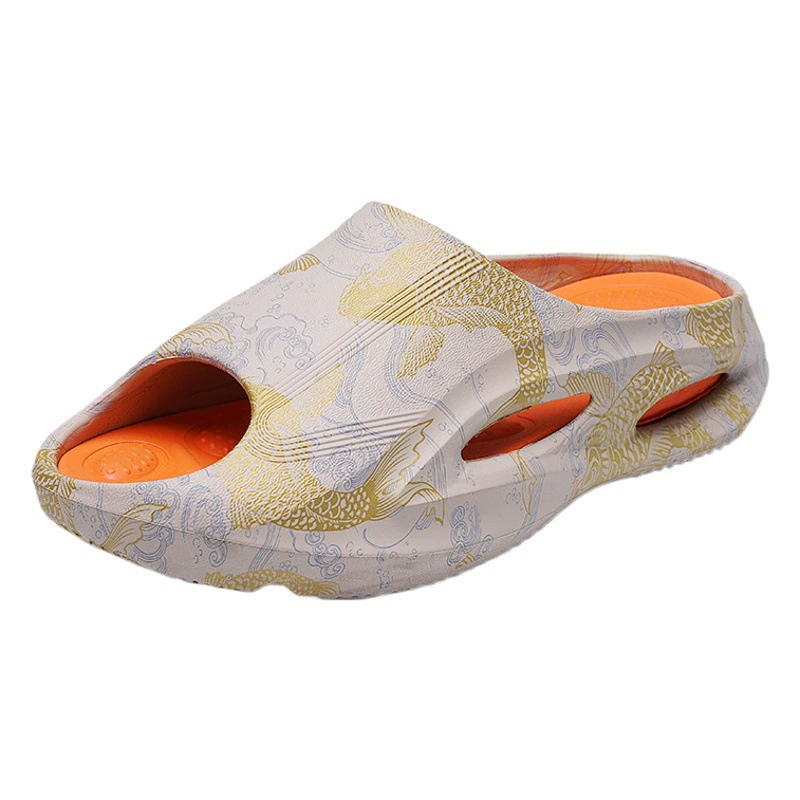 Модные брендовые тапочки, мужские летние носки в Интернете, горячие ощущения трюка, мягкие нескользящие спортивные пляжные сандалии для отдыха