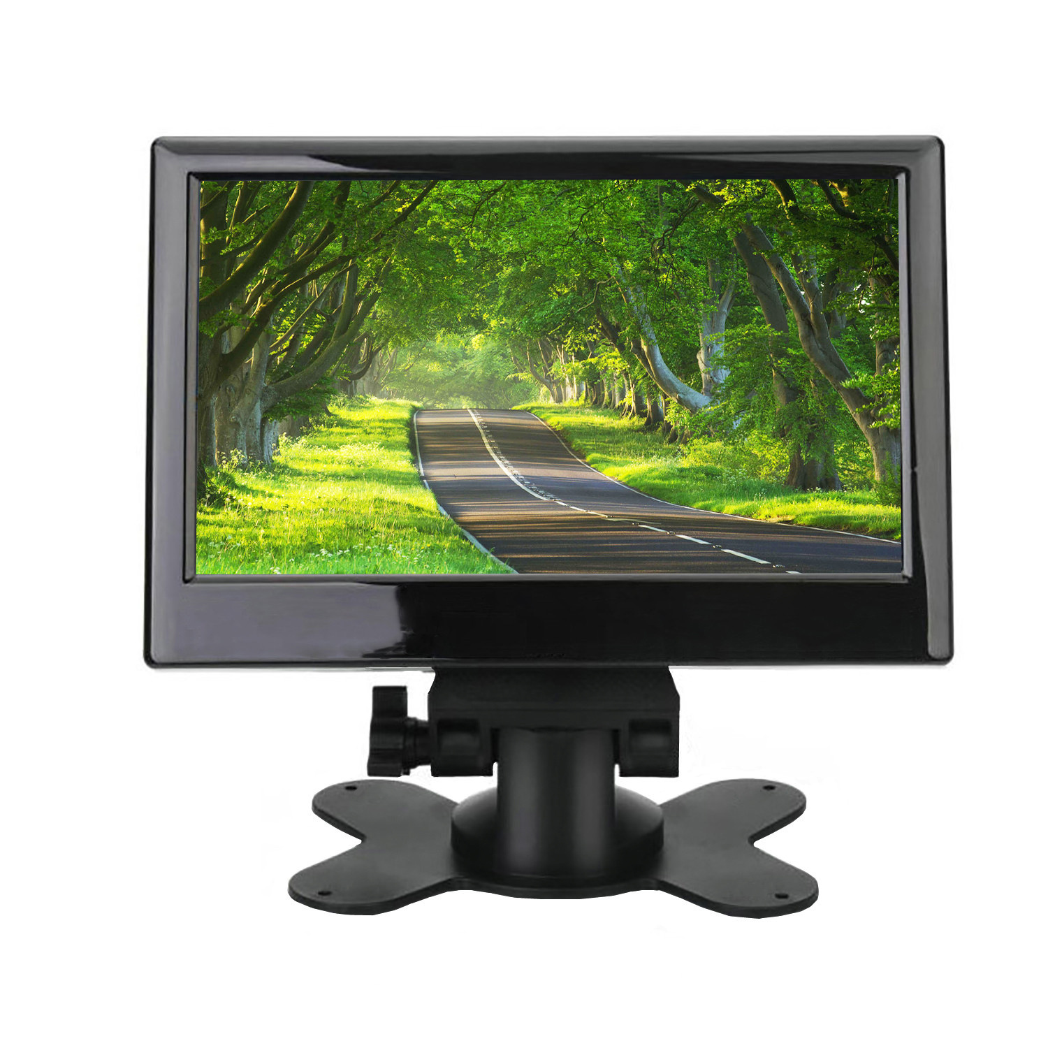 7inch Universal home and vehicle-mounted display for buses and trucks, LCD AV high-definition monitoring, bus reversing display screen, VGA