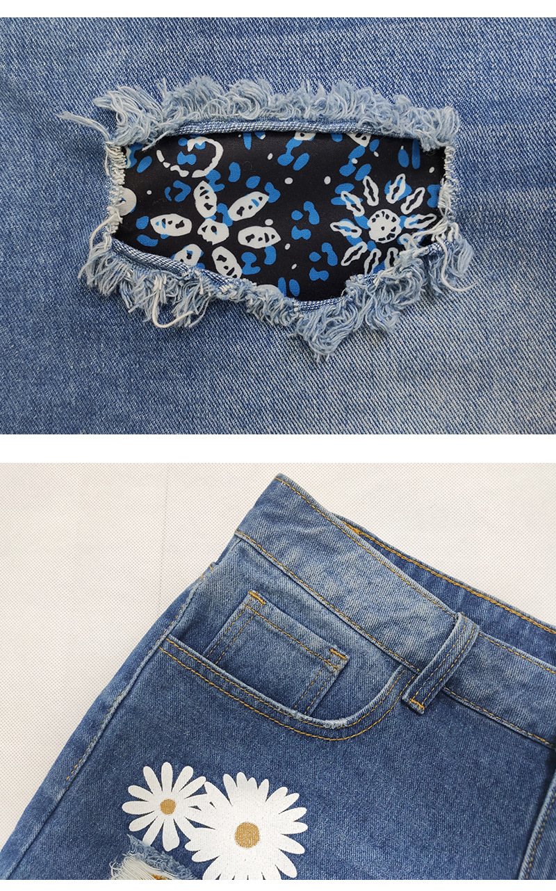 Inelastic Elasticity Daily Occasion Comfort Function Regular Fit Fit Type Women's Daily Classic Style Flower Shorts Printing Pocket Straight Pants