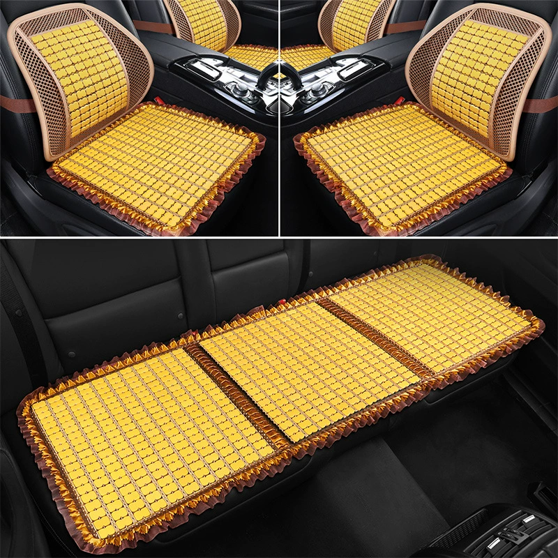 Новая летняя бамбуковая подушка для автомобильного сиденья, подушка для офисного стула, охлаждающая подушка, автомобильная поясничная подушка для сиденья, охлаждающий коврик, дышащая универсальная подушка