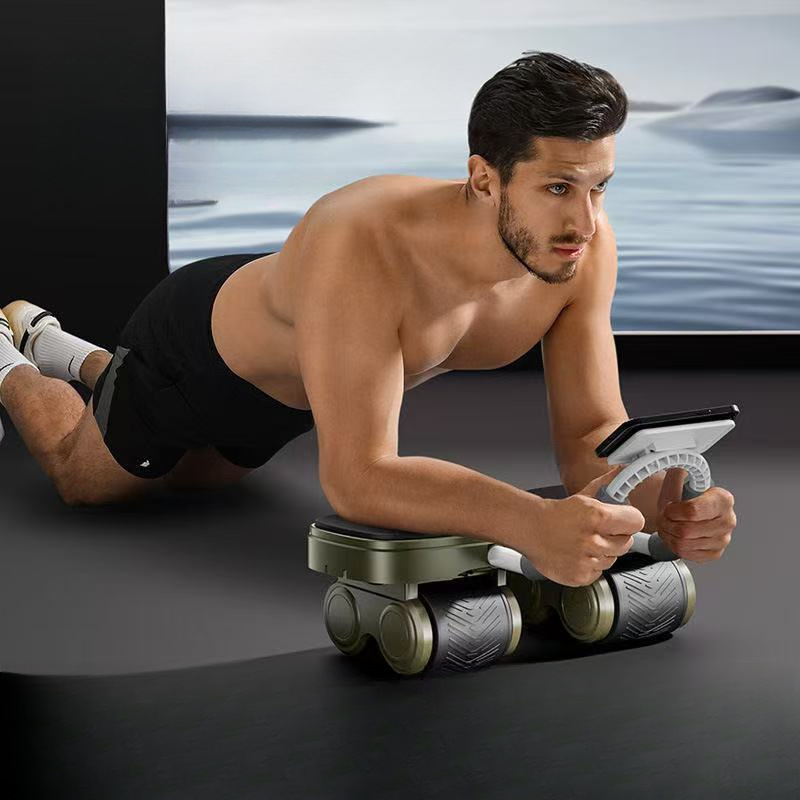 2025 최신 자동 리바운드 복부 휠 체중 감량 유물 남성과 여성을 위한 푸시업 플랫 서포트 홈 피트니스 유물