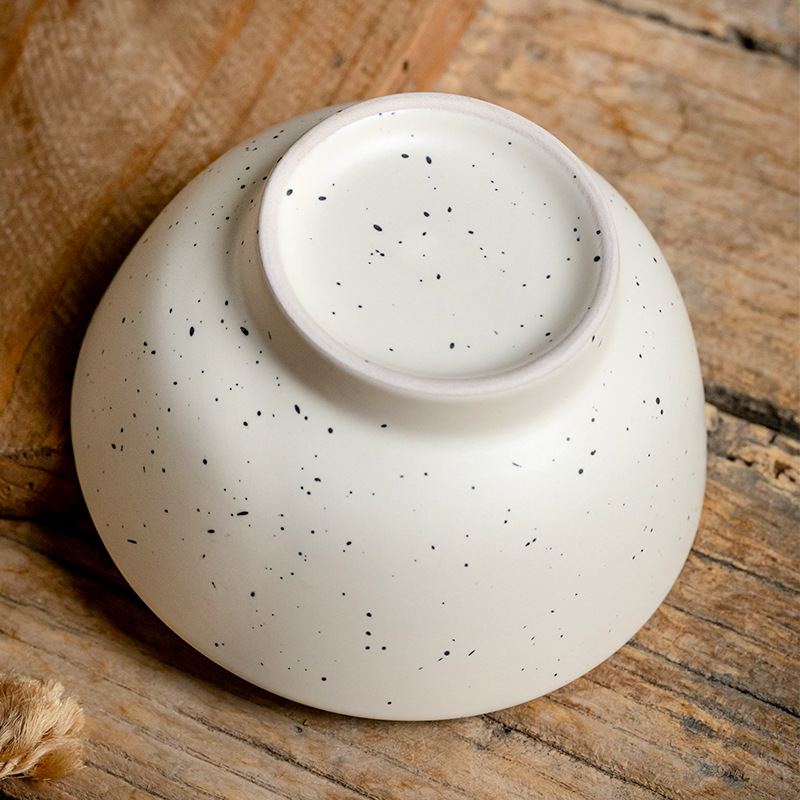 Tacos de arroz mate retro de alto valor de tinta, tazón de cerámica, tazón de postre, exportación transfronteriza