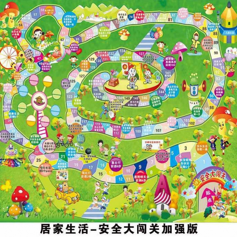 Desktop Monopoly, educational, home entertainment, flying chess, traffic and civility game, erasable and rewritable.