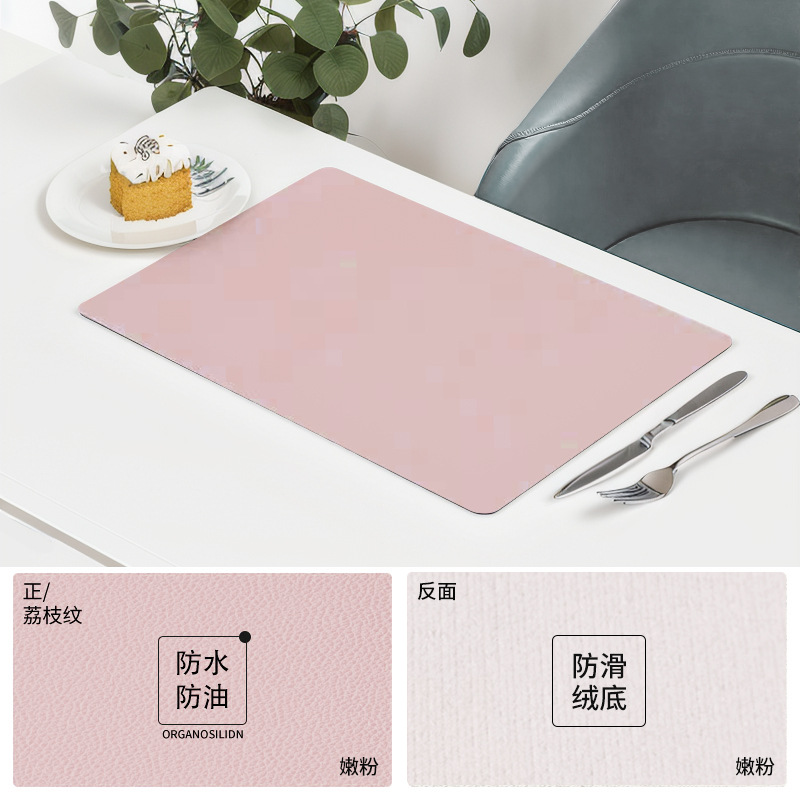 Cojín de escritorio de red cojín de escritorio de cuero cojín de escritorio de comedor impermeable a prueba de aceite mesa de té de computadora blanca de escritorio de estudiantes tela de mesa de PVC