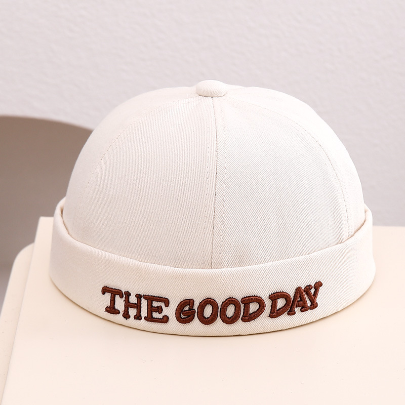 ins sombrero coreano para niños primavera y verano versátil sin bordes gorra de piel de melón para hombres y mujeres bebés de otoño sombrero de protección solar marea 6