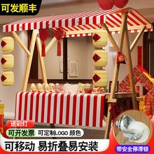 夜市摊位展示架花车促销展示台集市摆摊地摊车移动可折叠超市货架