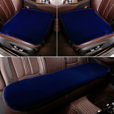 warm car seat pad for winter — Wool pad - full-set-of-three-piece-covers-for-a-five-seater-vehicle-sapphire-blue