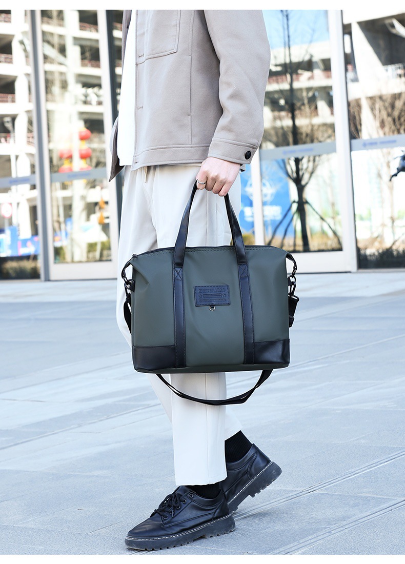 Men's business casual large-capacity travel bag, Korean-style fashionable handbag, lightweight crossbody bag, simple briefcase undefined