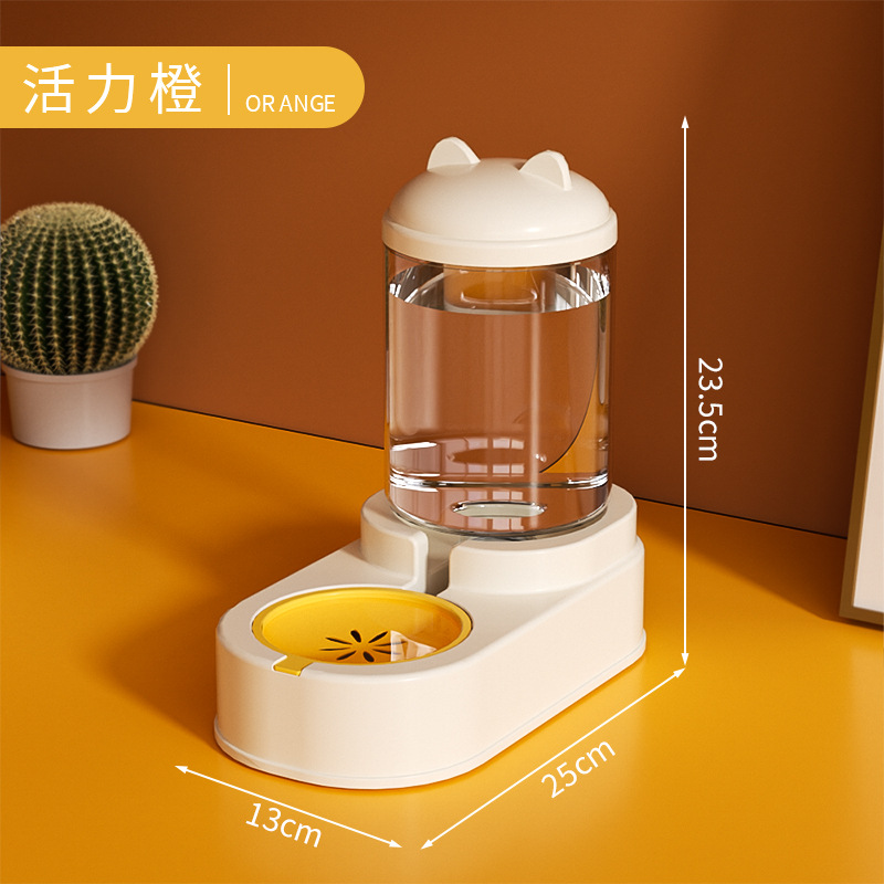 Alimentador automático de agua para gatos y mascotas, tazón para gatos y perros, tazón para gatos y perros de alta capacidad, barril de almacenamiento de grano, bebedor de agua para perros