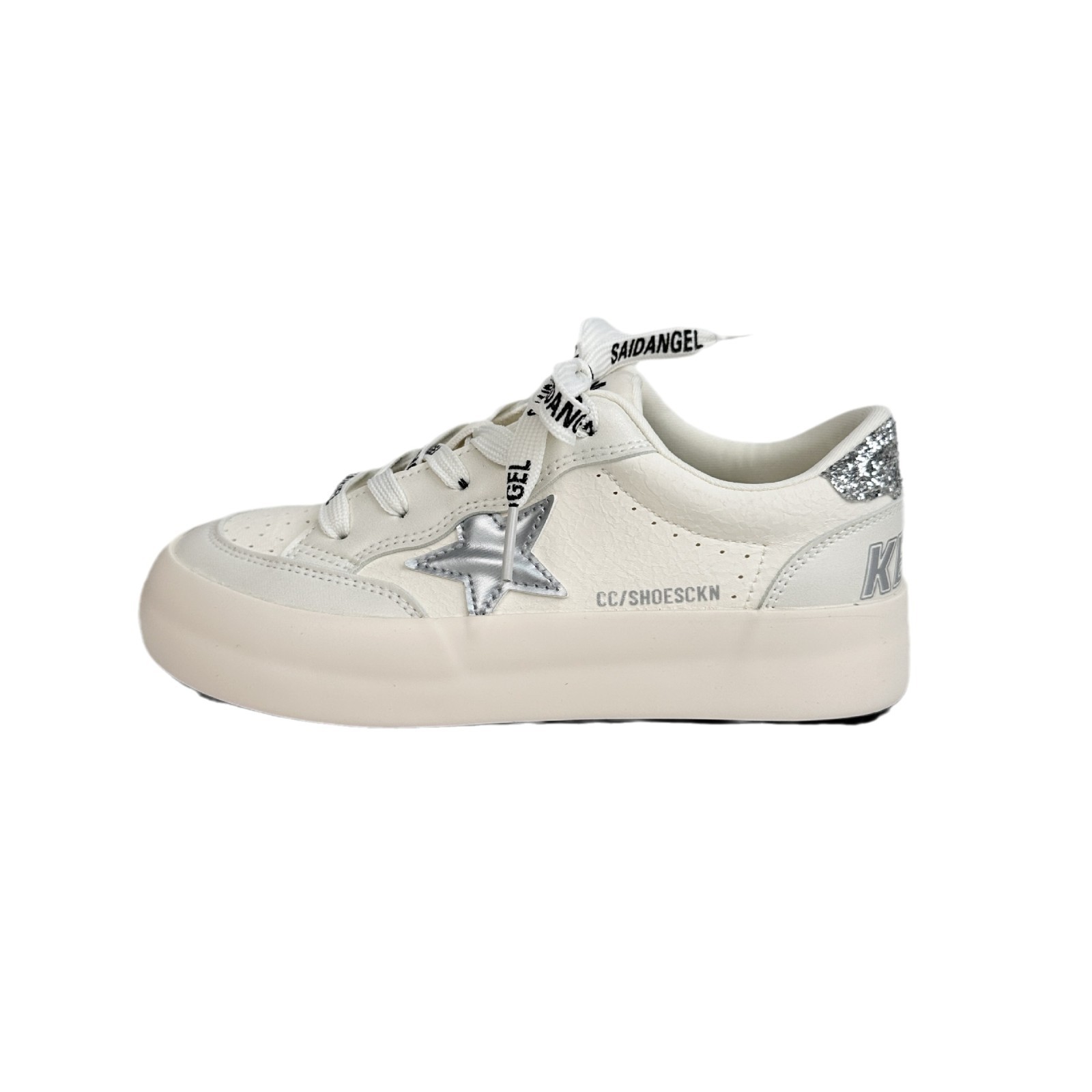 Zapatos blancos de suela gruesa para mujeres 2025 nuevos zapatos suaves y bonitos, zapatos de skate, papá 6612 image 6