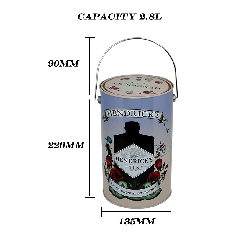Customized Kidsren's Candy Milk Tablets Round Iron Bucket Storage Satchel Snacks Biscuits Toys Small Bucket Packaging Tinplate
