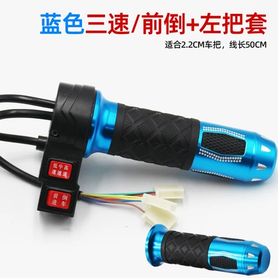 Other Electric Vehicle Accessories – Tricycle Throttle Handle for Forward - blue-three-speedfront-reverse-handlebar-left-and-right-pair