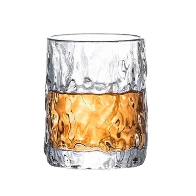 氷河ガラスカップ ジュースカップ 家庭用 ウイスキーカップ 水カップ リビングルーム用 ドリンクカップ ビールカップ ティーカップ 氷河模様|undefined