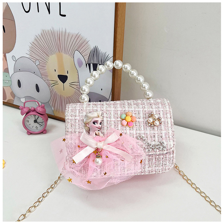 Nuevo bolso de los niños estilo chanel bolso de hombro de la manera del todo-fósforo de las niñas bolsa de mensajero de moda cadena accesorios bolsa al por mayor