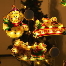 LED聖誕裝飾燈聖誕老人雪人造型櫥窗吸盤燈聖誕樹裝飾彩燈節日燈