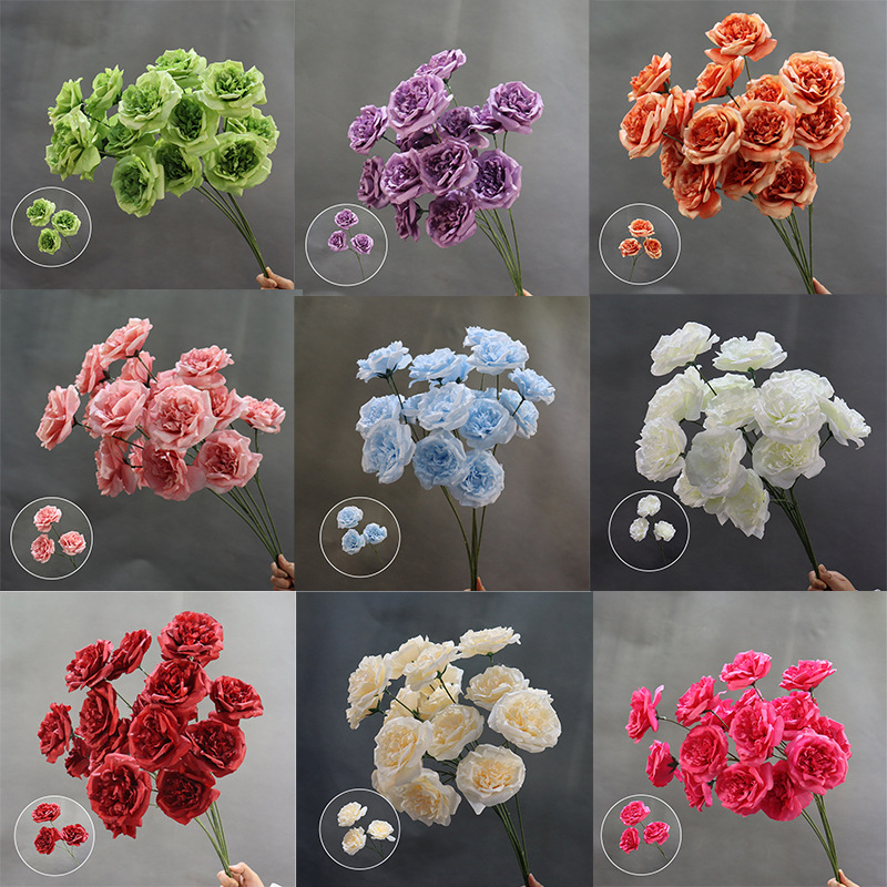 婚庆仿真花材大马丁花婚礼路引花排花艺婚礼堂装饰吊顶绢花手插花