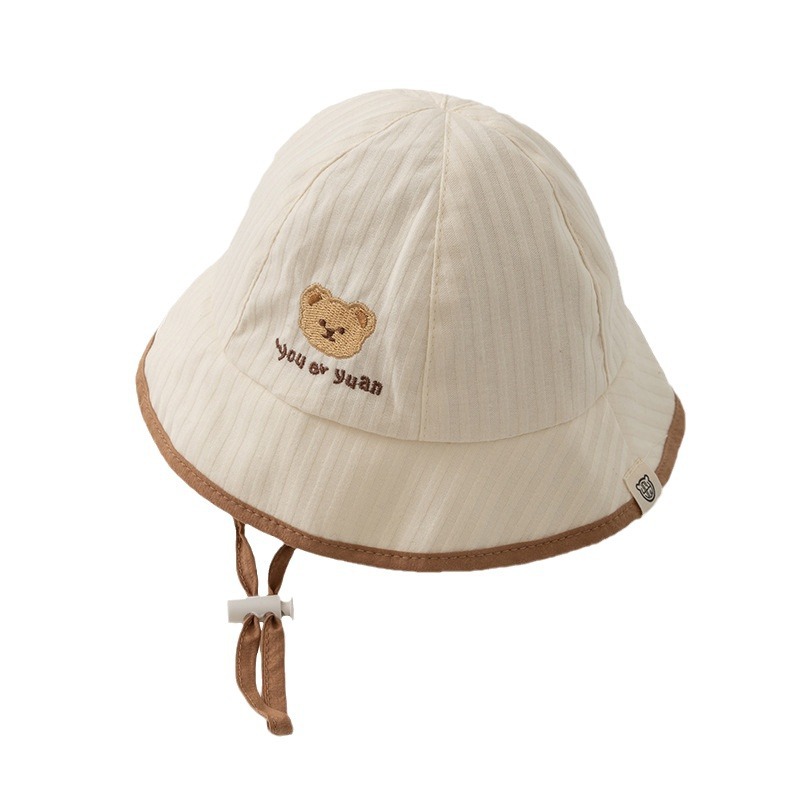 Sombreros para bebés, sombreros para bebés, sombreros de pescador para bebés, bonitos osos, sombreros de algodón recién nacidos, primavera y otoño