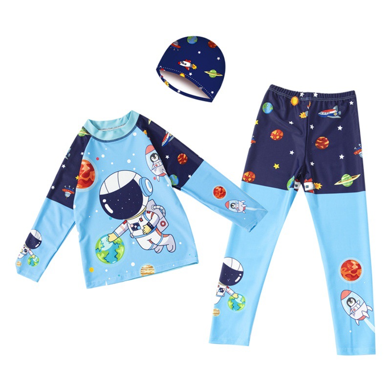 Trajes de baño para niños, traje de baño para niños pequeños, medianos y grandes, conjunto de bañadores para niños para aguas termales, venta al por mayor, traje de baño de dibujos animados para bebés de secado rápido