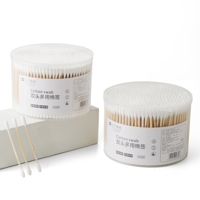 Tianping Chaohui 使い捨て綿棒化粧綿棒家庭用双頭尖った耳かき木製スティック綿棒|undefined