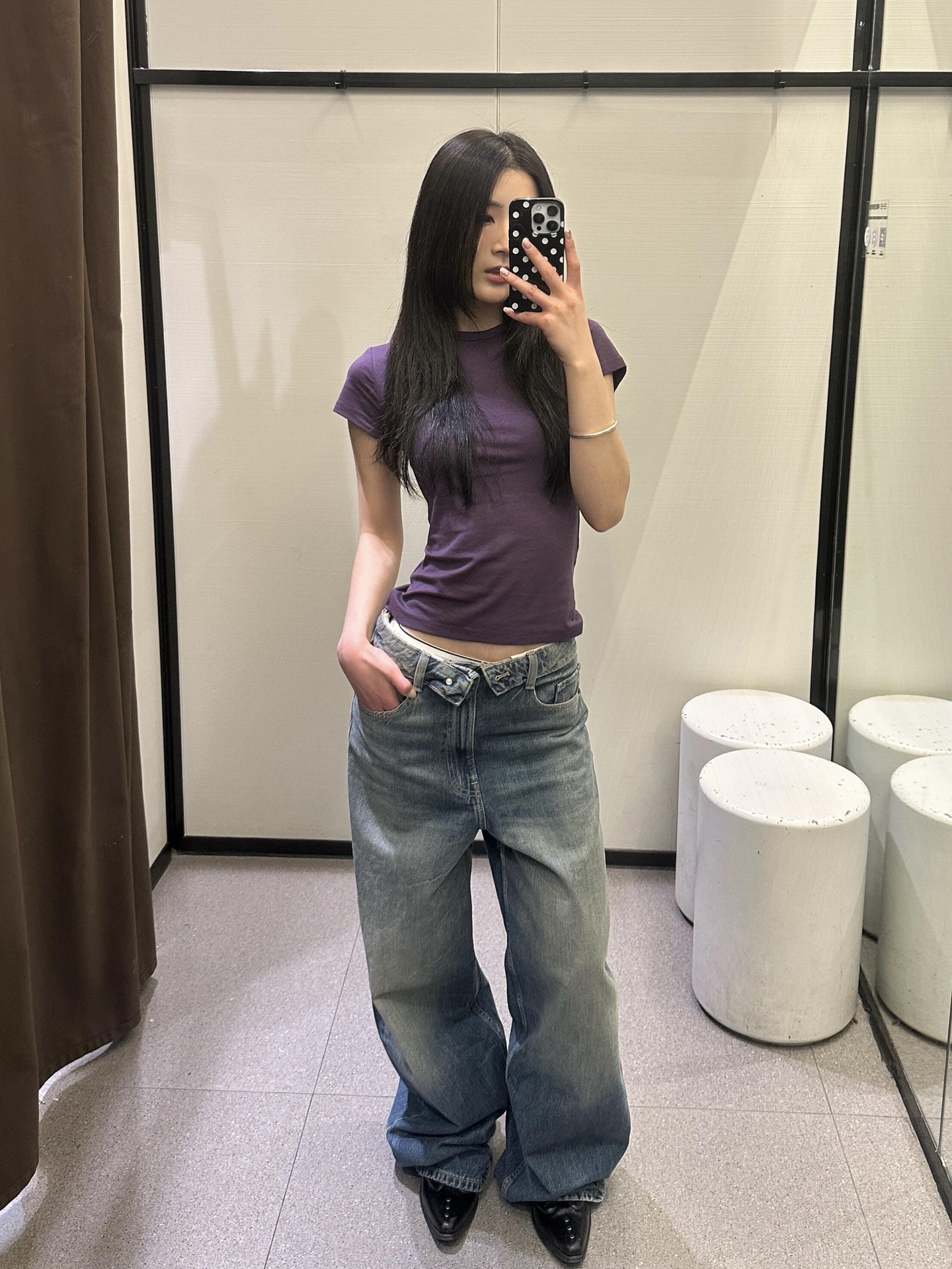Z Brand Trf Mid-Waist Ripped Loose Washed Cuffed Jeans for Women, Size 26, Spring/Summer Style, Sea Blue Casual Wide-Leg Pants