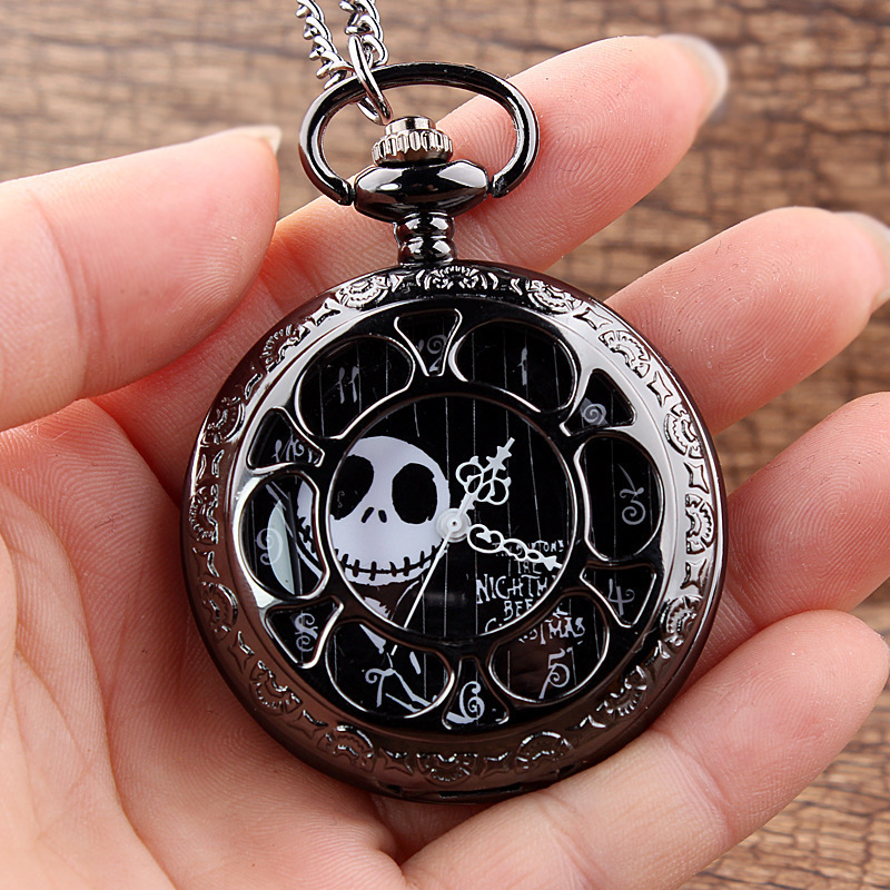 hollow black pumpkin ball mummy literal Christmas night horror theme pocket watch factory outlet_voghion.com