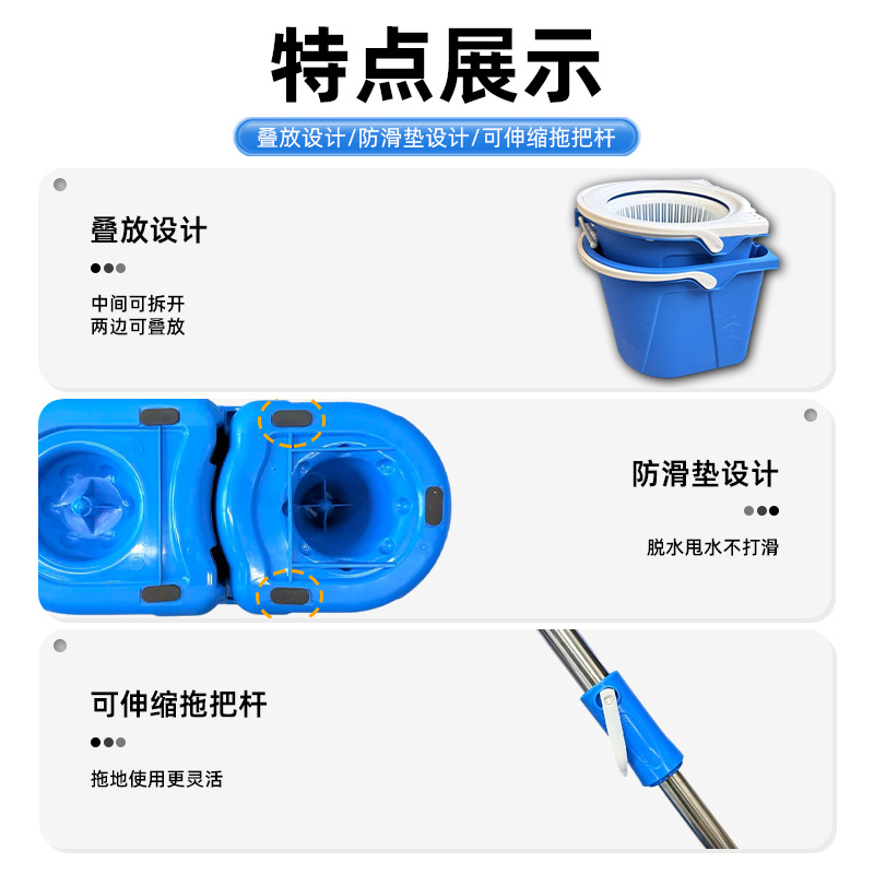 Accesorios para fregona, paño de repuesto todo en uno, varilla original, paño de repuesto giratorio a presión manual, envío gratis