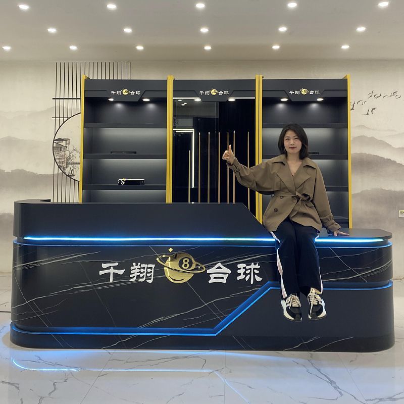 台球杆展示柜台球室桌球室球杆柜台球器材店陈列柜球杆存放柜