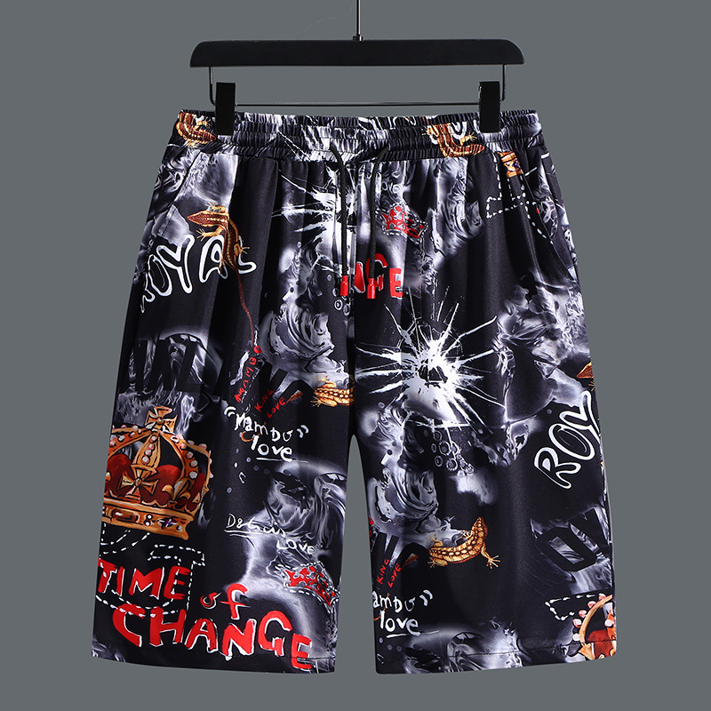 2026 Extra Large Men's Summer Elastic Loose Casual Shorts, Plus Size Quick-dry Sports Shorts_viptrois.com
