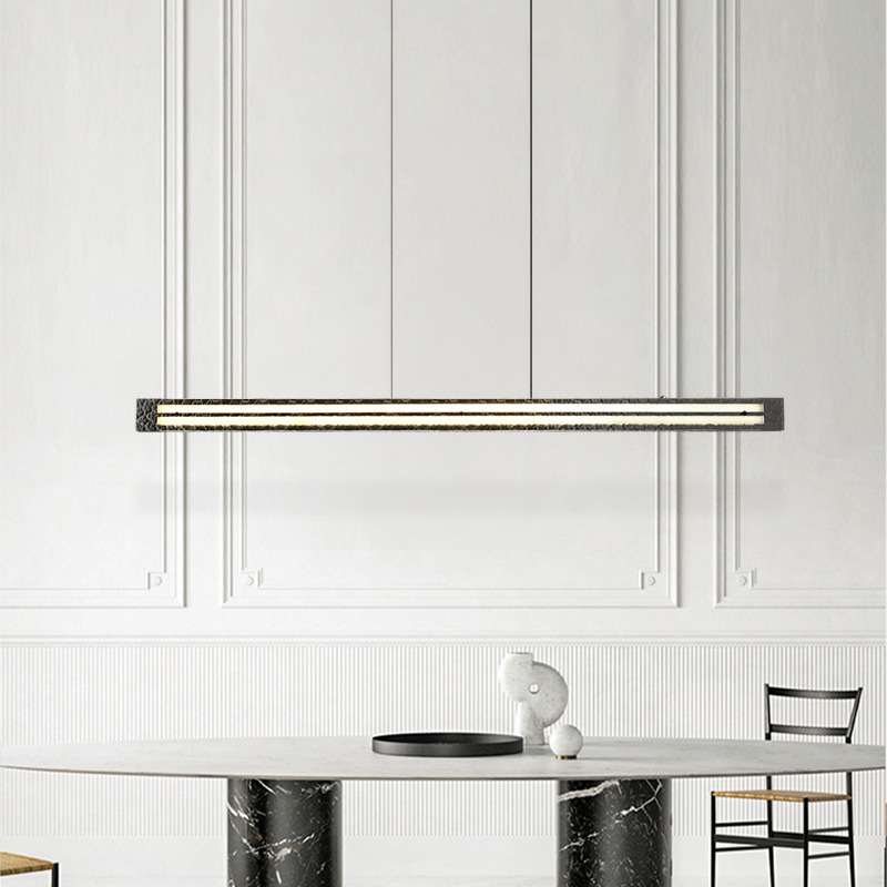 Minimalista italiano con una larga línea de agua de vidrio del restaurante candelabros diseñadores creativos lujosos bar de mesa de comedor lujosos de alta gama