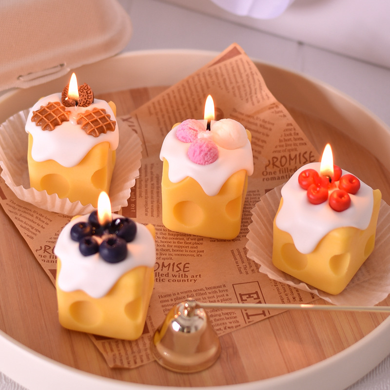 Vela perfumada queijo presente original aniversário namorada_voghion.com