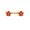 Red, 750 sample gold
