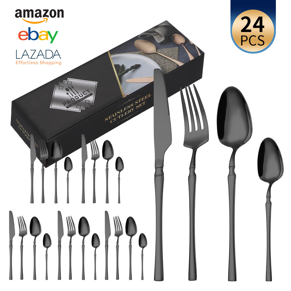 Trans-border Amazon Xiaoman cintura juego de vajilla de acero inoxidable hotel comida occidental cuchillo tenedor cuchara caja de regalo bistec cuchillo tenedor cuchara