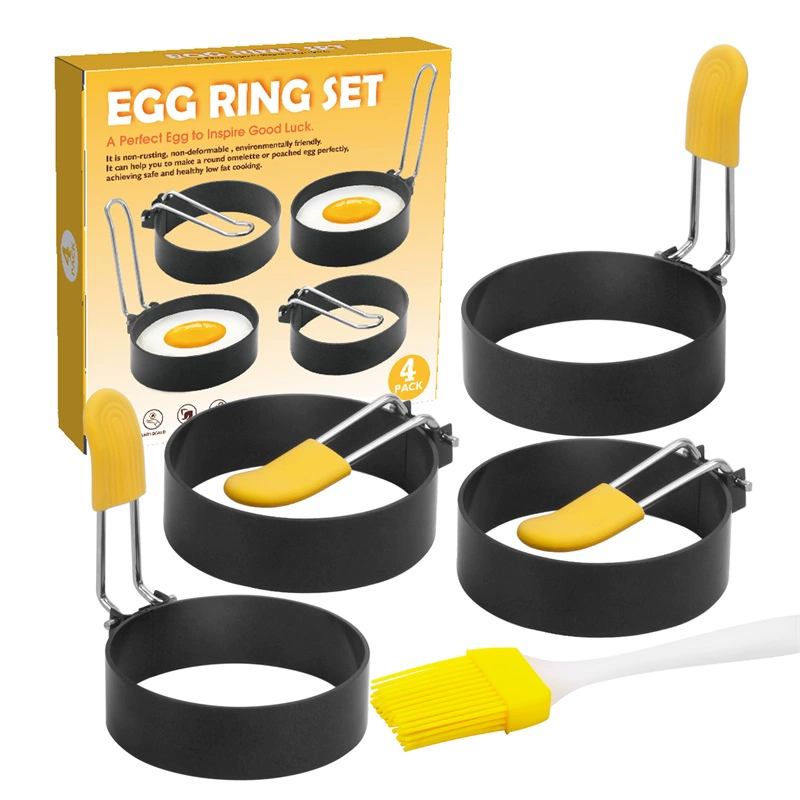 Round fried eggs without sticky fried egg model Multi -purpose fried egg mold anti -scalding egg ring kitchen fried egg tool