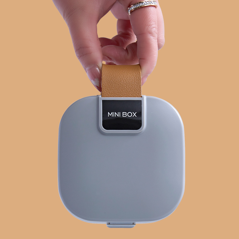 Suministro directo transfronterizo de viaje Mini caja de anillo Caja de joyería portátil pequeña Pendientes de cuero de plástico Anillo de almacenamiento de joyas