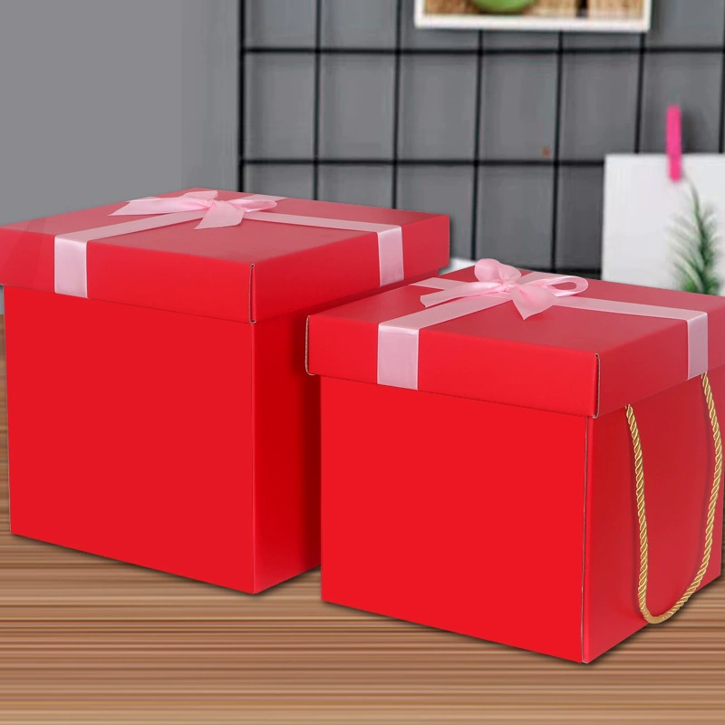 Большой красный кубоед изысканный день рождения подарок подарок подарочная коробка для новогодних угощений коробка оптом