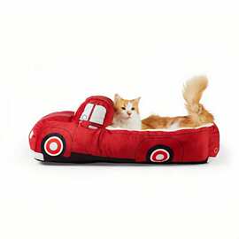 跨境新品Car Dog Toy Bed毛绒创意宠物窝狗狗汽车床宠物用品