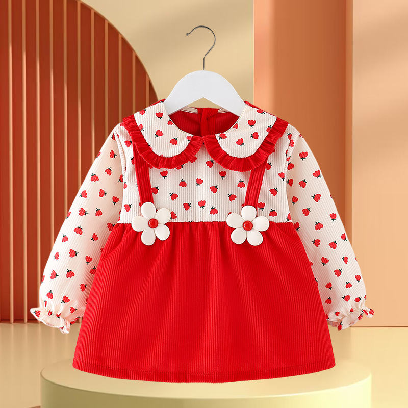 Smock baby girl PANA otoño e invierno a prueba de agua anti-sucio niños comiendo babero bebé vestido inverso ropa protectora delantal