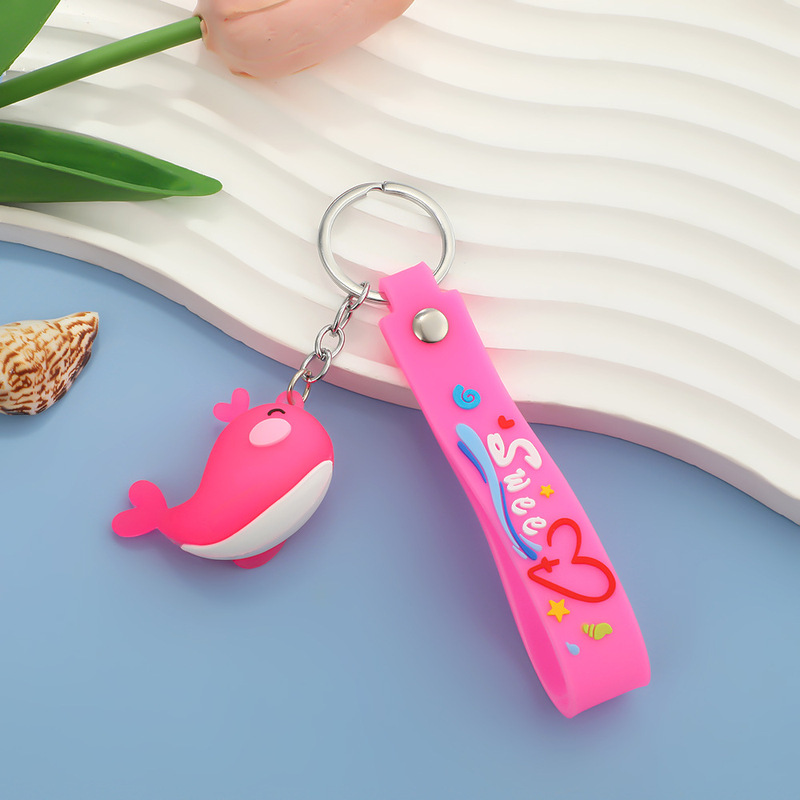 夏の海洋動物イルカタコクジラタツノオトシゴキーホルダーペンダントバッグスーパーマーケットキーホルダー卸売|undefined
