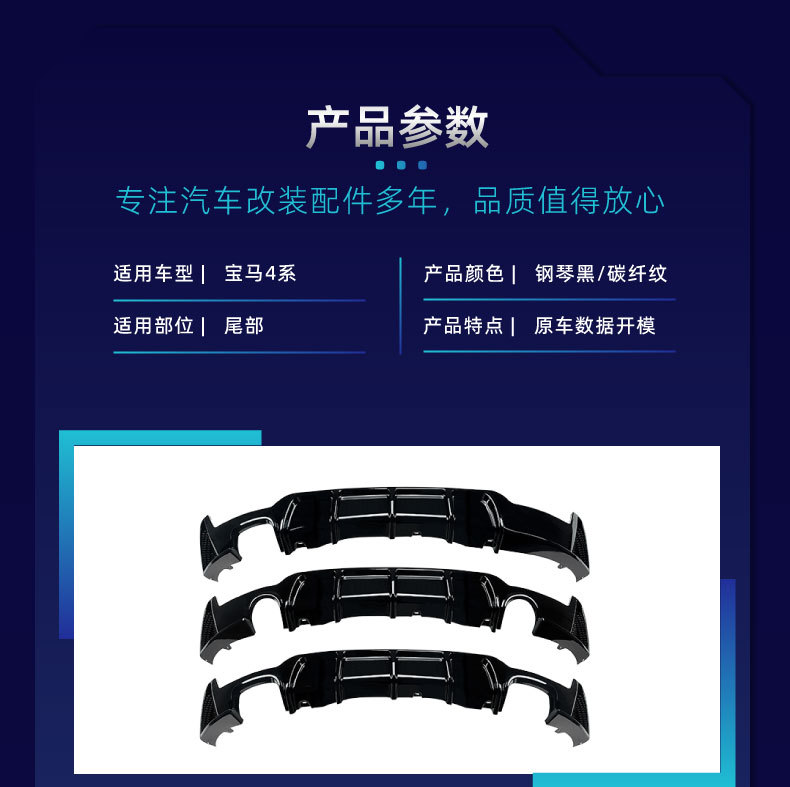 Suitable for Bmw 4 Series F32 F33 F36 m Sport 2014-2020 Mp Rear Lip Modification Parts